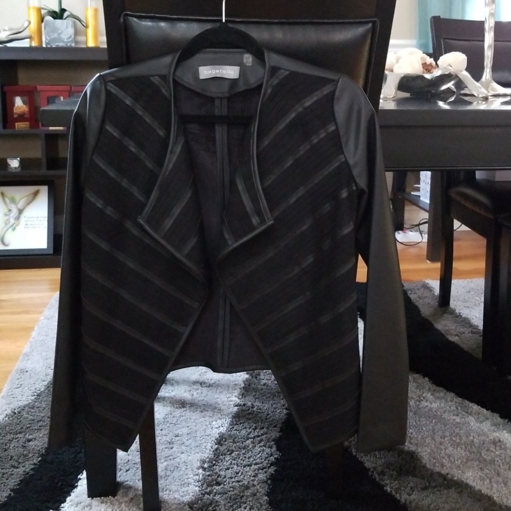 Bagatelle Black Faux Leather blazer